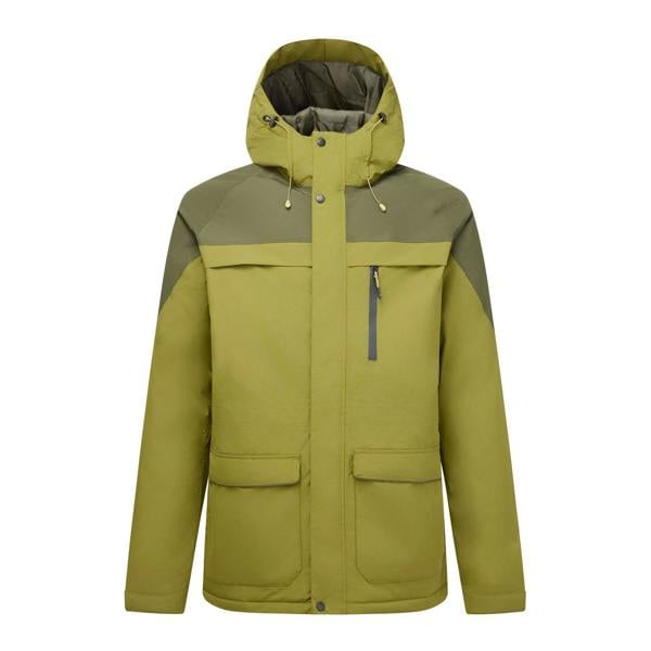 Regatta Mens Stanford Two Tone Waterproof Insulated Jacket - Nephrite Green/Dark Khaki - 