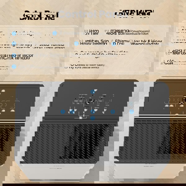 Living and Home 30L/Day Dehumidifier 3.4L Tank Quiet Operation with Drain Hose