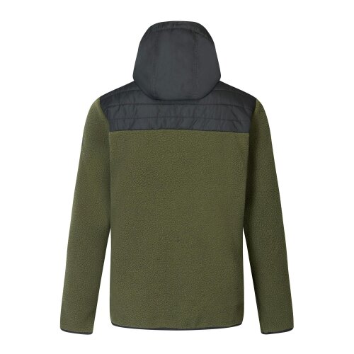 Regatta Mens Frankie Two Tone Borg Fleece Hybrid Jacket - Dark Khaki/Black