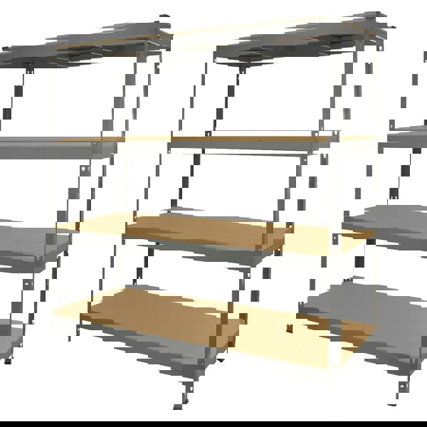 Monster Racking Q-Rax Heavy Duty Storage Shelving, 160cm W, 60cm D, Grey