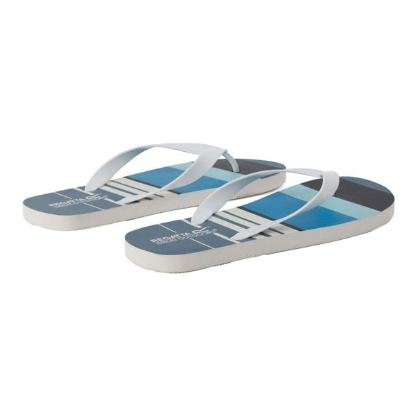 Regatta Mens Bali Striped Flip Flops - Blue - 