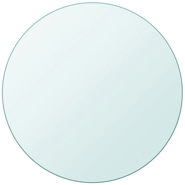 Berkfield Table Top Tempered Glass Round 600 mm