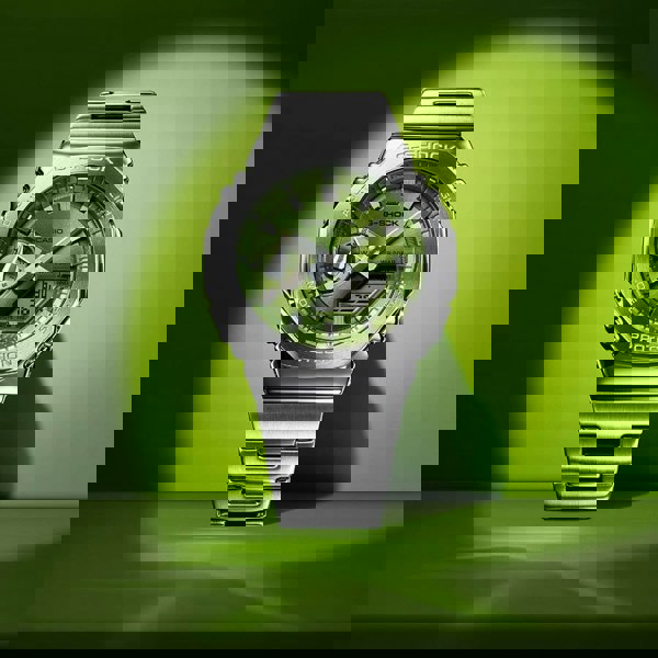 Casio G-Shock Metallic Green Dual Display Watch GM-2110D-3AER