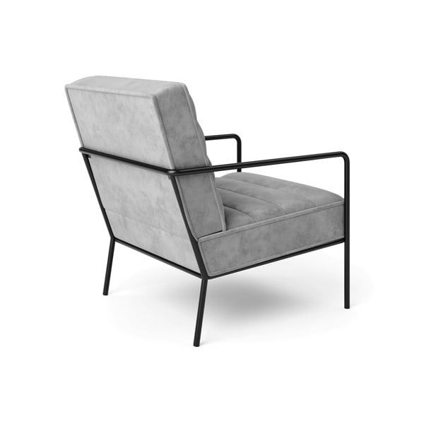 Dorel Home Bookham Accent Chair in Velvet Grey