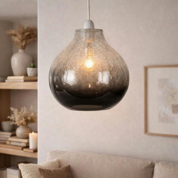 Pagazzi Lighting Ibbie Pendant Light Shade Smoked Glass