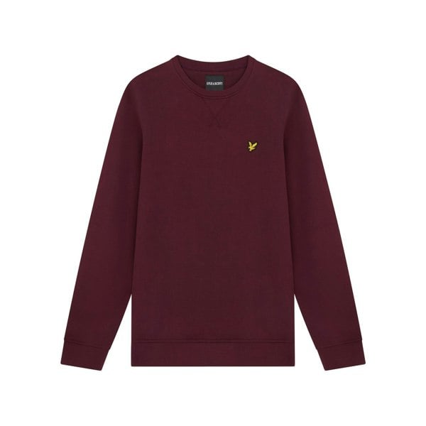 Lyle & Scott Mens Crew Neck Long-Sleeved Sweatshirt - Burgundy