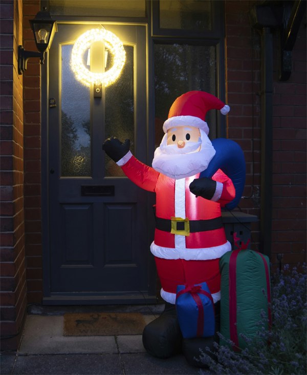 St Helens Inflatable Santa Claus with Presents, 154cm