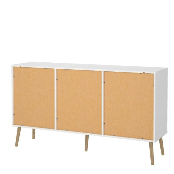Wyld Haus Quietbloom White Wooden Sideboard 2 Doors 3 Drawers