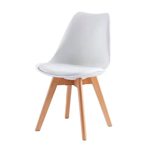 Set of 4 Dining Chairs with Solid Wooden Legs and Seat Cushion Pads Eva