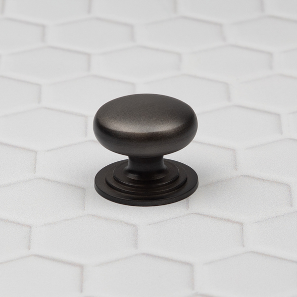 Handle & Home Dark Bronze Round Mushroom Knobs and Coordinating Cup Handle