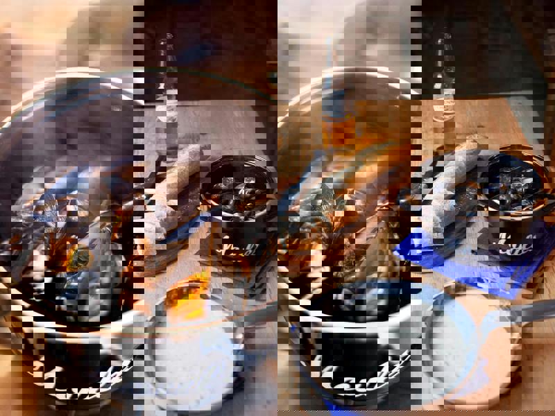 KitchenCraft World of Flavours Mediterranean Standard Mussels Pot