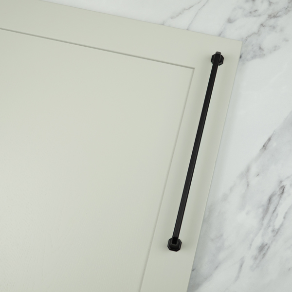Handle & Home Matt Black Octagonal Cabinet Handles & Coordinating Knob