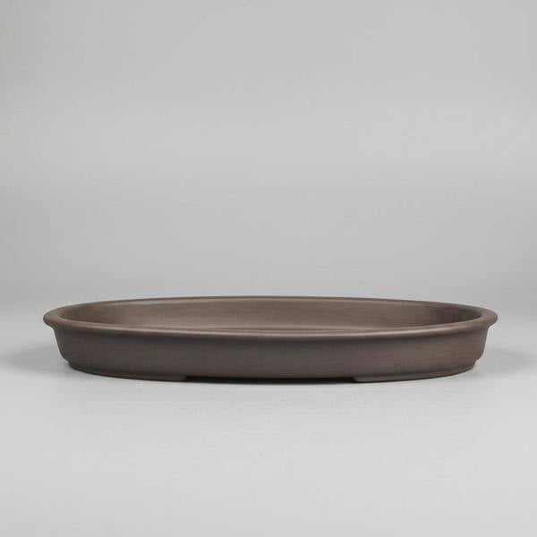 Yorkshire Bonsai Premium Yixing Bonsai Pot | Unglazed Shallow Oval | 30cm x 22cm x 3cm