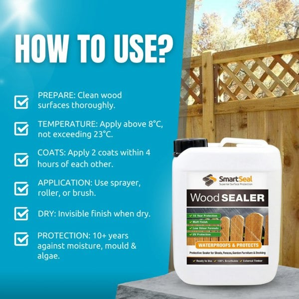 Smartseal Wood Sealer, 5 Litre