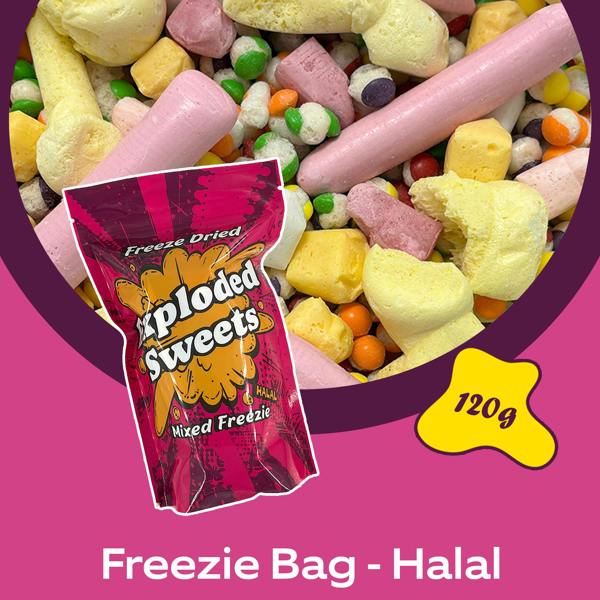 Exploded Sweets Freezie Bag - Halal | Exploded Sweets | Freeze Dried Sweets UK