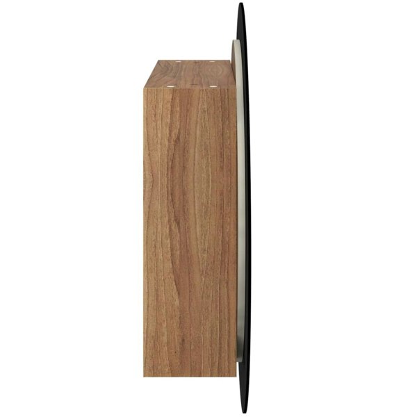 Berkfield Bathroom Cabinet with Round Mirror&LED Oak 54x54x17.5 cm
