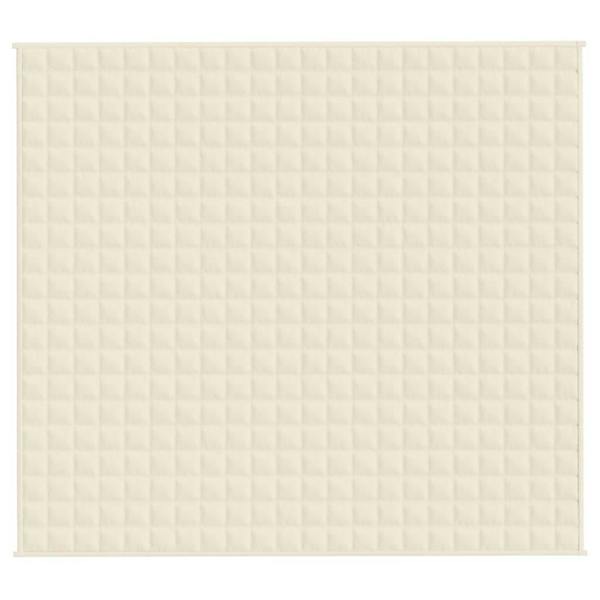 Berkfield Weighted Blanket Light Cream 200x225 cm 9 kg Fabric