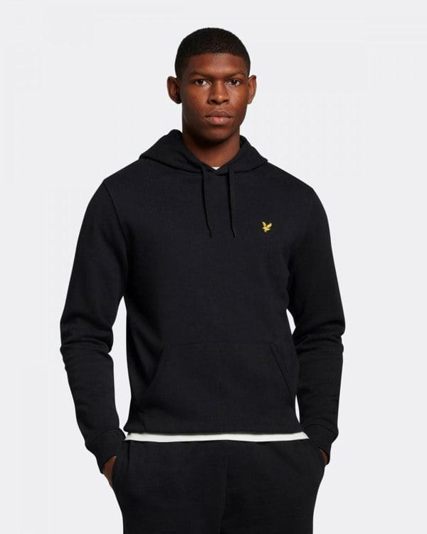 Lyle & Scott Mens Pullover Hoodie - Z865 Jet Black