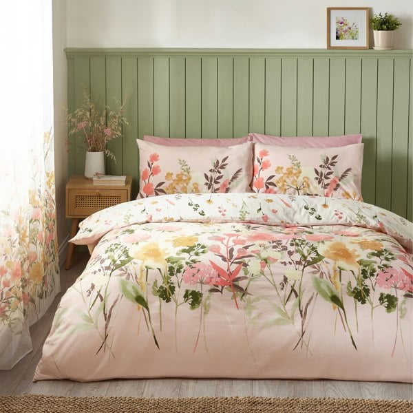 Catherine Lansfield Countryside Floral Reversible Duvet Cover Set