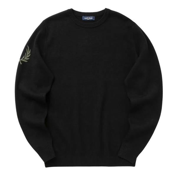 Fred Perry Laurel Wreath Knit Black Jumper S