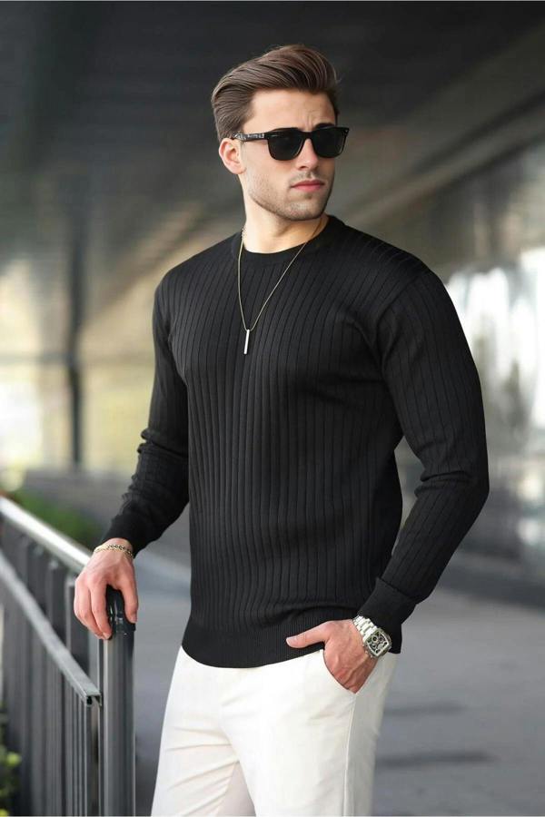 WOVCOR Crew Neck Long Sleeve Men's Sweater