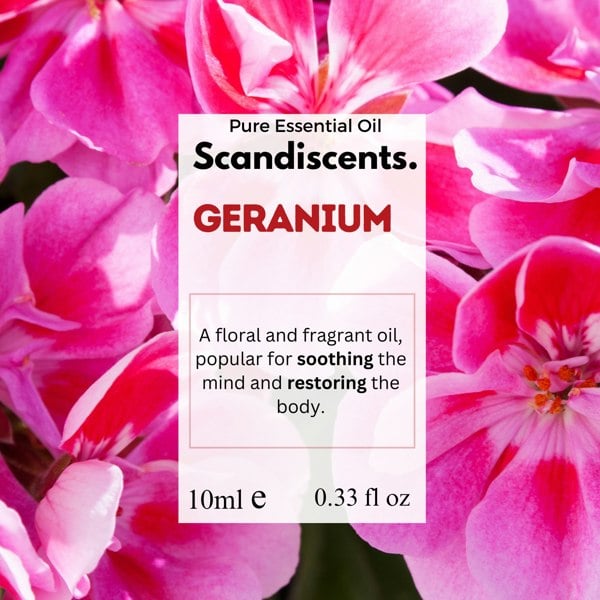 Geranium - Scandiscents, waterless diffuser, essential oils, fragrance oils