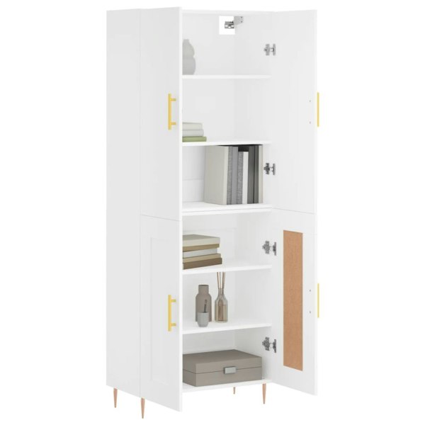 Berkfield Highboard White 69.5x34x180 cm Engineered Wood