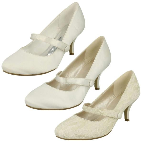 Anne Michelle Ladies Anne Michelle Low Heel Wedding Shoes