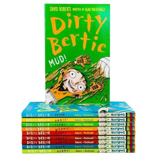 Dirty Bertie Series 1 - David Roberts 10 Book Set Fangs, Fetch, Germs & more