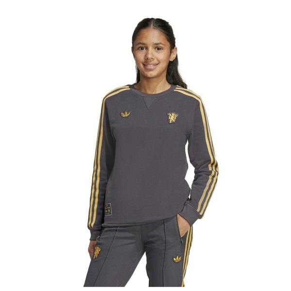 Adidas Childrens/Kids Terrace Icons Manchester United FC Sweatshirt - Black - 