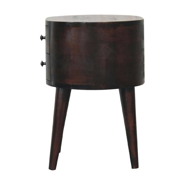 Artisan Furniture Light Walnut Rounded Bedside Table