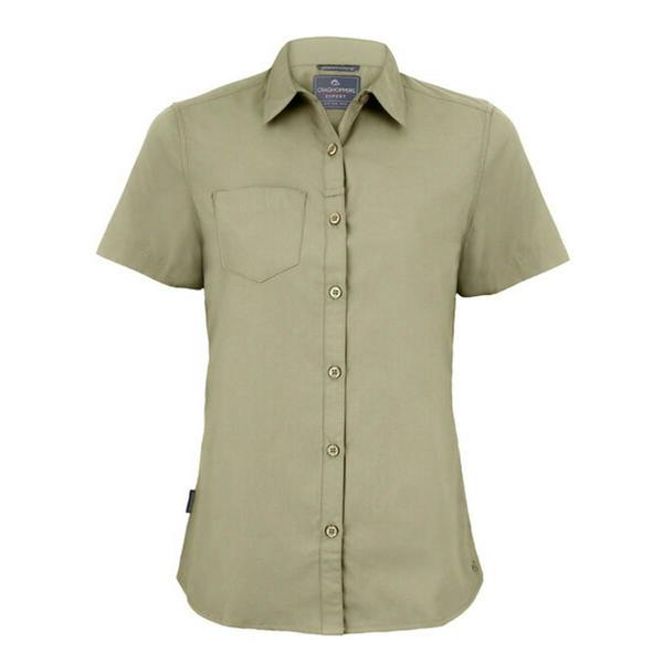 Craghoppers Womens/Ladies Expert Kiwi Short-Sleeved Shirt - Pebble - 