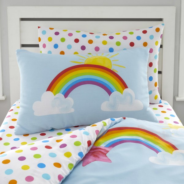 Smart Living Kids Duvet Cover and Pillowcase Set - Sunny Rainbow