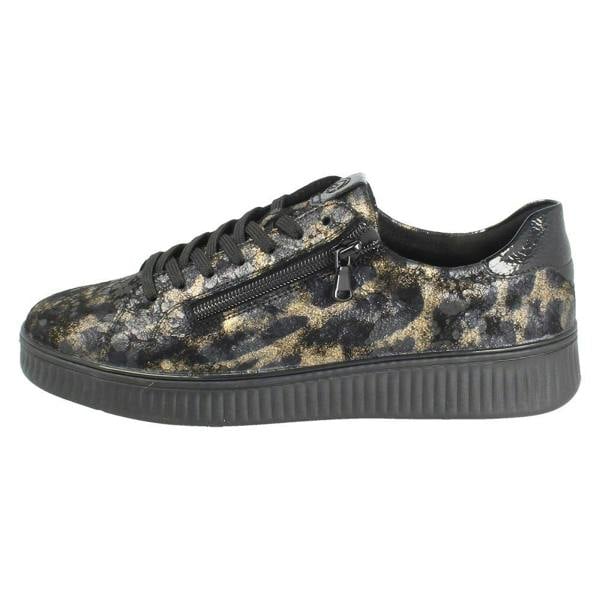 Remonte Ladies Remonte Floral Leaf Pattern Leather Trainers D2E02