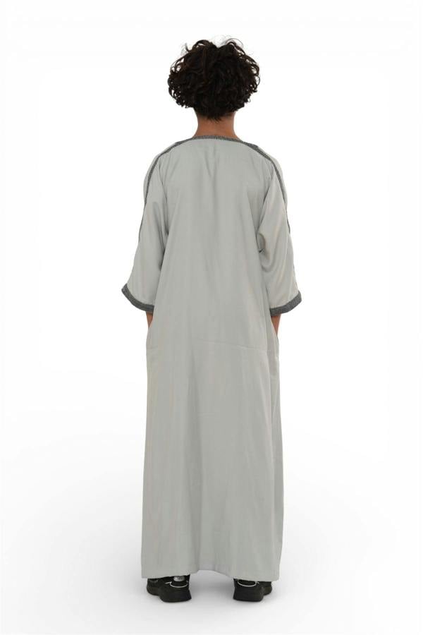 Infinity Leather Kids Boys Moroccan Thobe Robe Eid Djellaba Gandoura Jubba- K-HM65