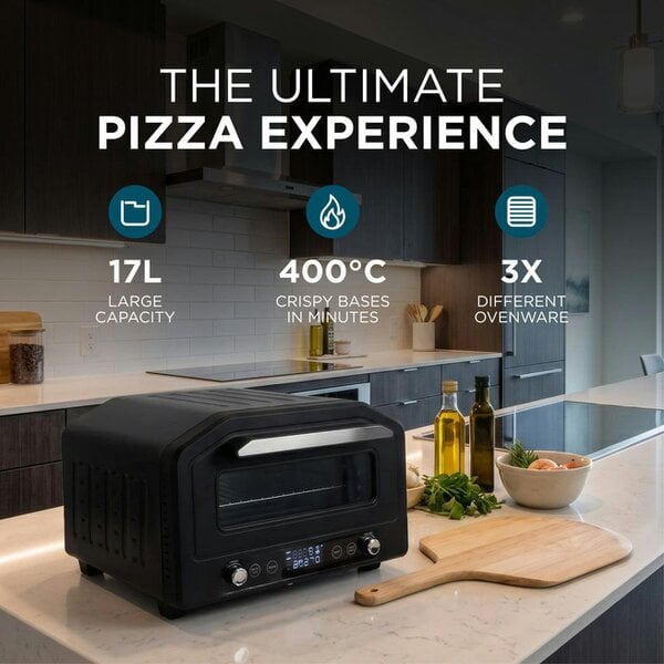 DMD Collective Electric Pizza Oven & Air Fryer Combo 17L – 400°C Indoor Countertop Oven, Fits 12" Pizza