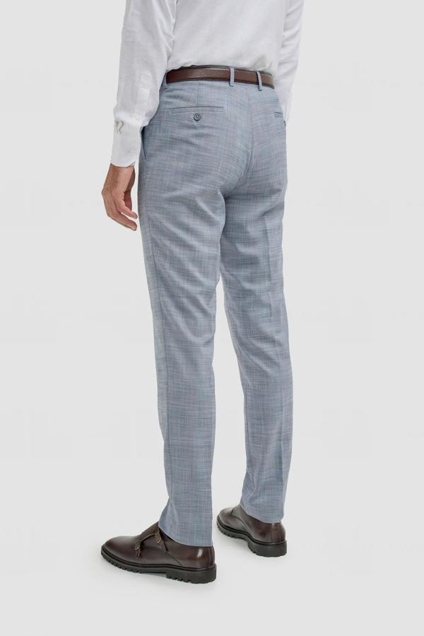 House of Cavani Camden - Men's Blue 3 Piece Check Suit