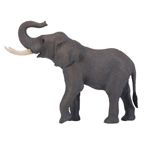 Mojo Fun African Bull Elephant Wildlife Toy Figure 11.5 cm Height Approx - 381005