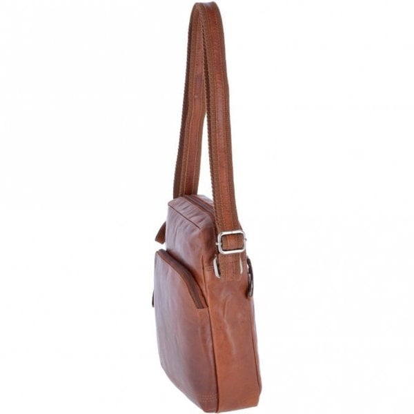 Ashwood Genuine Premium Leather Vintage Shoulder Bag with Padded Compartment for 12 inch Tablet & Multiple Organiser Compartments