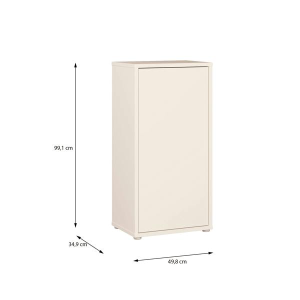 Furniture To Go Alice Springs 1 Door Cupboard with Push-to-Open Door in Sand