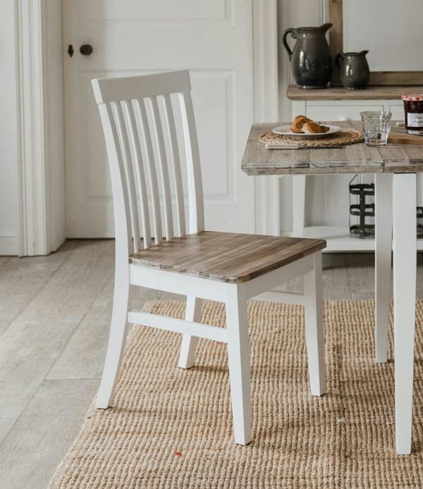 Statement Furniture Florence Highback Dining Chairs with Wooden Seat Set of 4