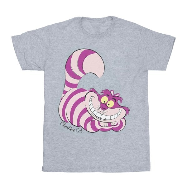 Disney Boys Alice In Wonderland Cheshire Cat T-Shirt - Sports Grey