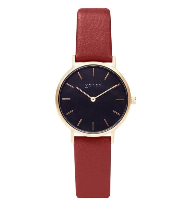 Votch Gold & Ruby Red with Black Watch | Petite