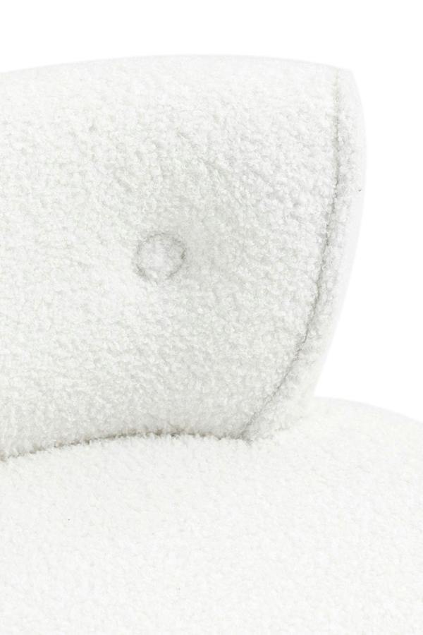 Living and Home Teddy Fleece Dressing Table Stool with Iron Legs