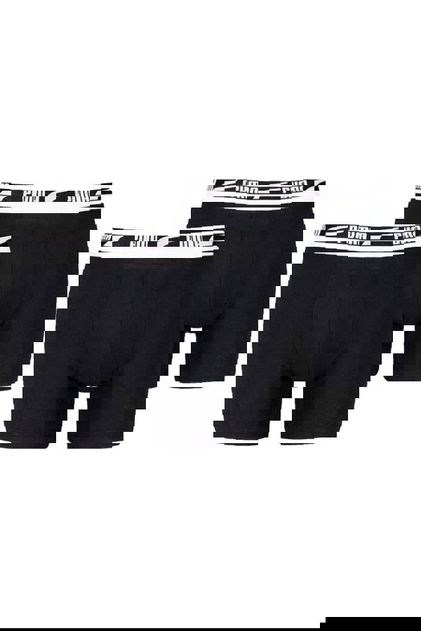 Puma - 2 - Pack Everyday Multi Logo Boxer Briefs, Black - Boxers - and - Briefs.net