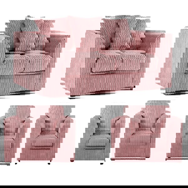 Furnishings For Less Luxor Jumbo Cord 2 Seater and 2 x Armchairs - Scatter Back