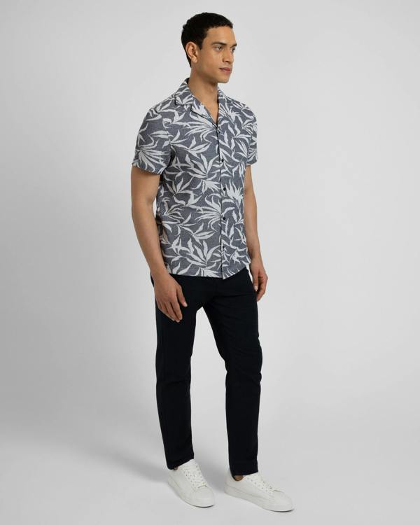 Steel & Jelly Oval - Leaf Jacquard Short Sleeve Shirt