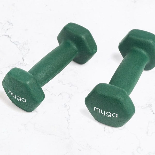 Myga Hex Dumbbell Pairs: 1kg to 10kg
