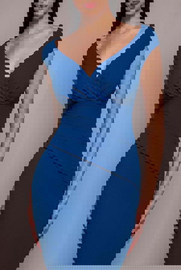 Bardot Pleated Midi Dress - Royal Blue DR1092AC