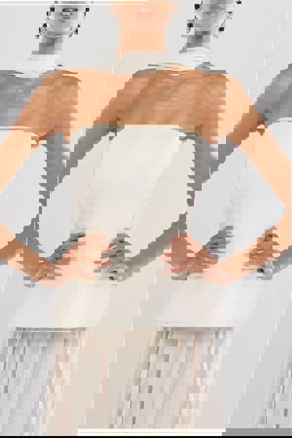 Scuba Boobtube Peplum Hem Corset T233